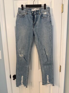 IRO Light Blue Mid-Rise Skinny Jeans